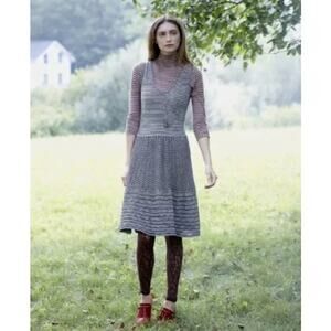 Knitted & Knotted Test Pattern Sweater Wool Dress Size Medium